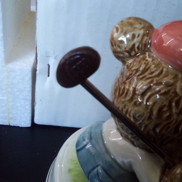 New old stock, Musical rotating figurine, Golfing Bear - Picture 6 of 11